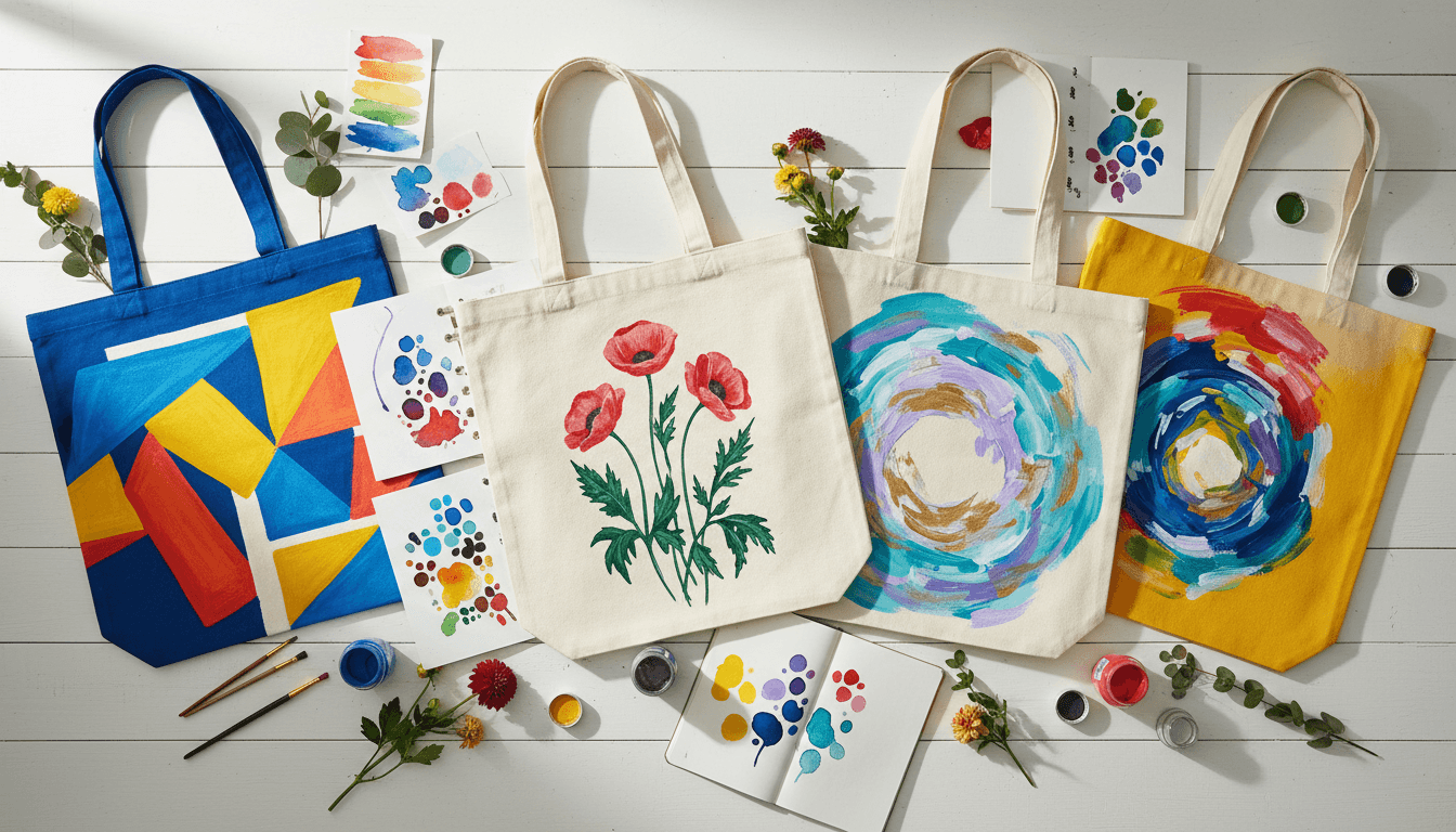 The Everyday tote hanging by a door
